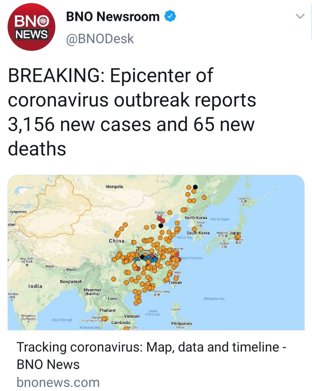 Tracking #Coronavirus