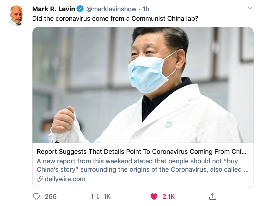 Report suggests that details point to coronavirus coming from chinese lab