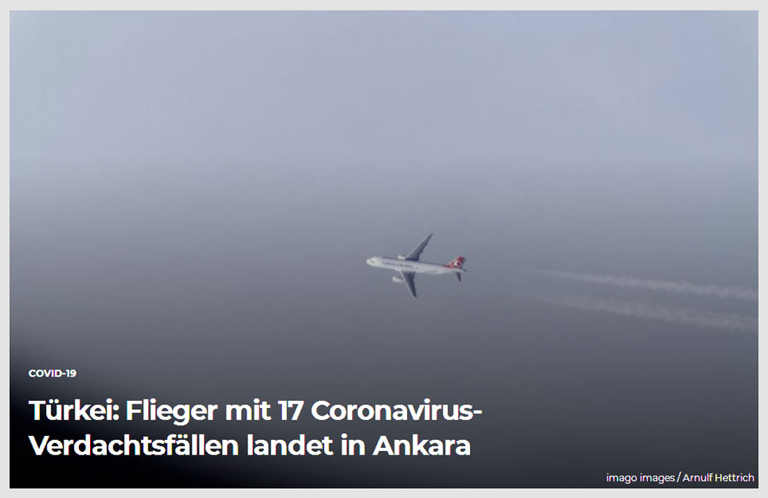 Türkei: Flieger mit 17 Coronavirus-Verdachtsfällen landet in Ankara